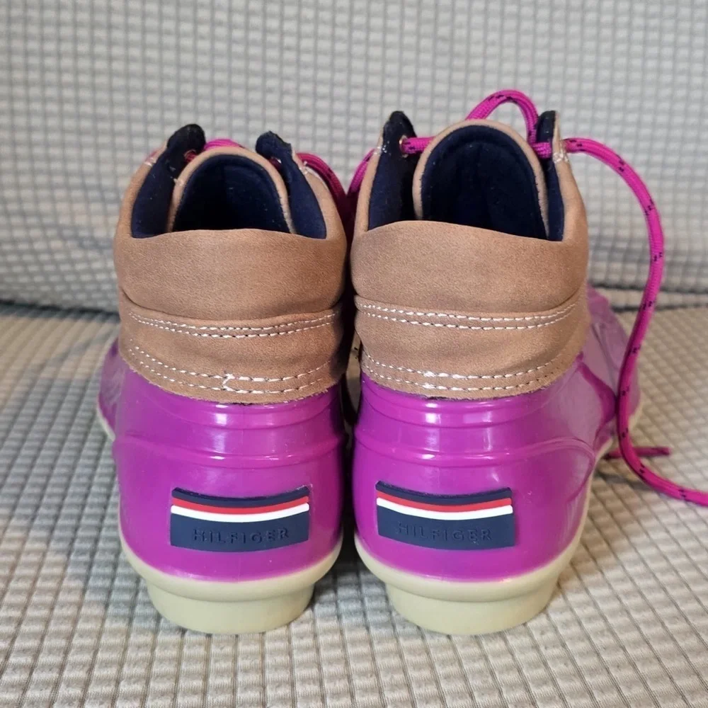 Tommy Hilfiger Pink and Tan Winter Boots